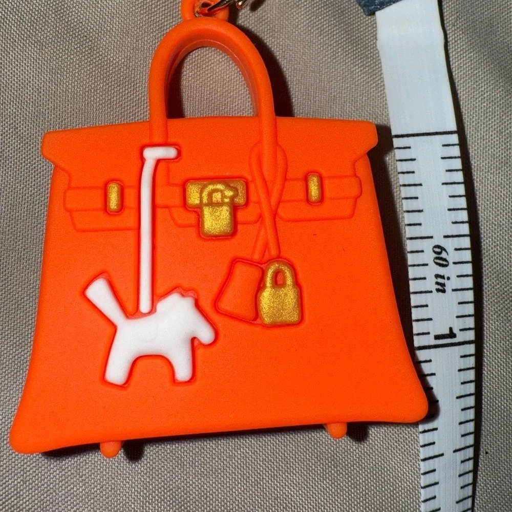 Mini 3D Silicone Bag Charm Keychain with Gift Box